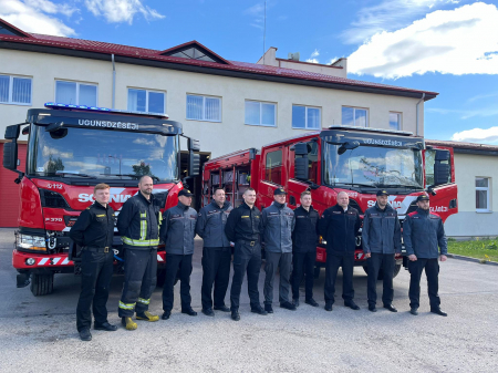 VUGD Jēkabpils daļa saņēmusi divas jaunas ugunsdzēsības autocisternas (FOTO)