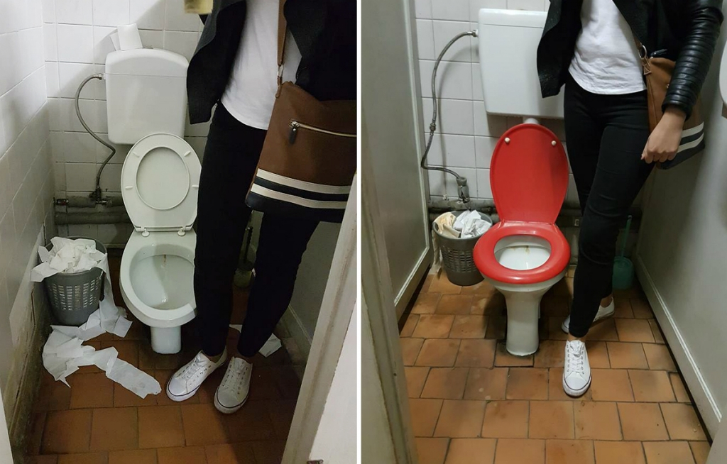 Aculiecinieces: Kas noticis ar podu pilsētas tualetē?