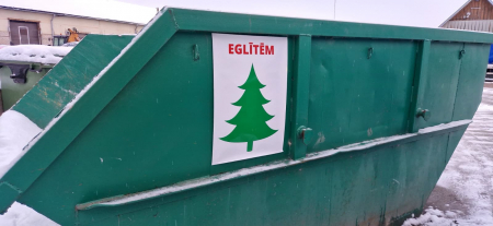 Jēkabpilī izvietoti konteineri Ziemassvētku eglīšu utilizācijai (ATRAŠANĀS VIETU ADRESES)