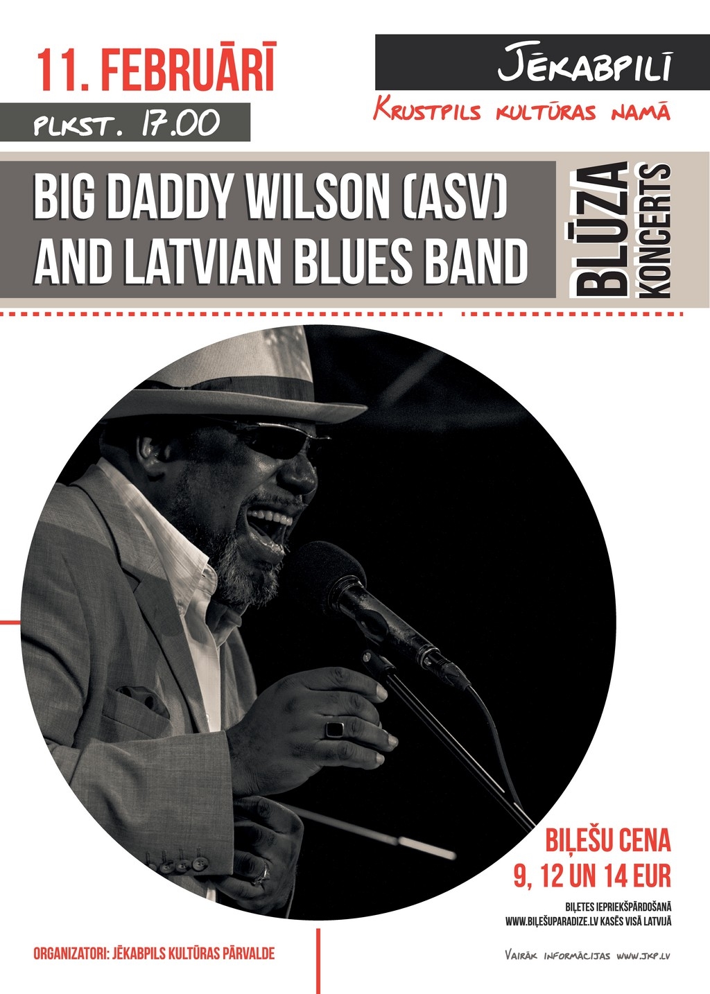 Big Daddy Wilson un Latvian Blues Band Jēkabpilī