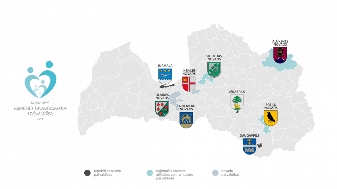 Jēkabpils iekļuvusi TOP deviņu finālistu vidū konkursā “Ģimenei draudzīgākā pašvaldība 2018”