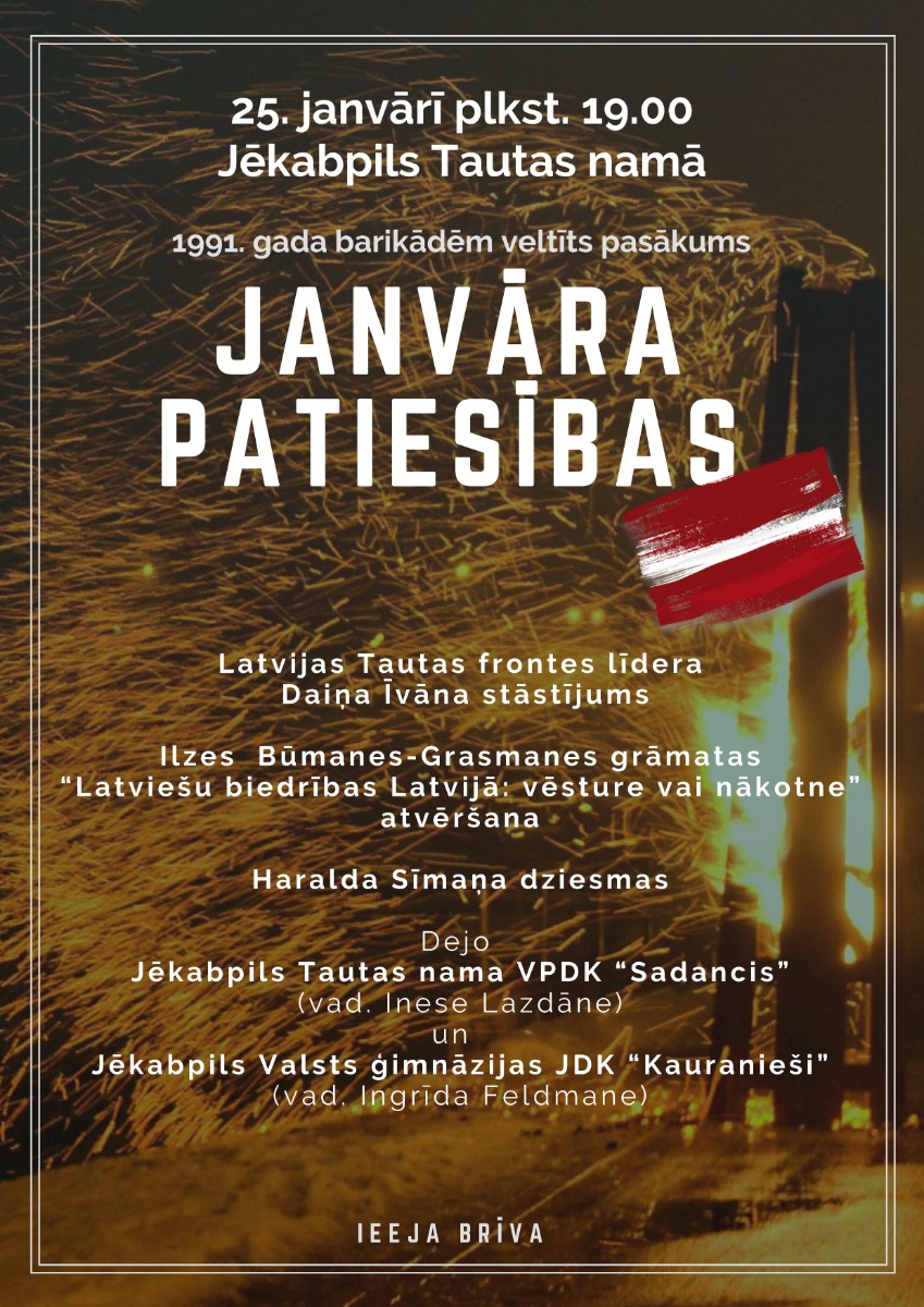 Aicina uz barikāžu pasākumu "Janvāra patiesības"