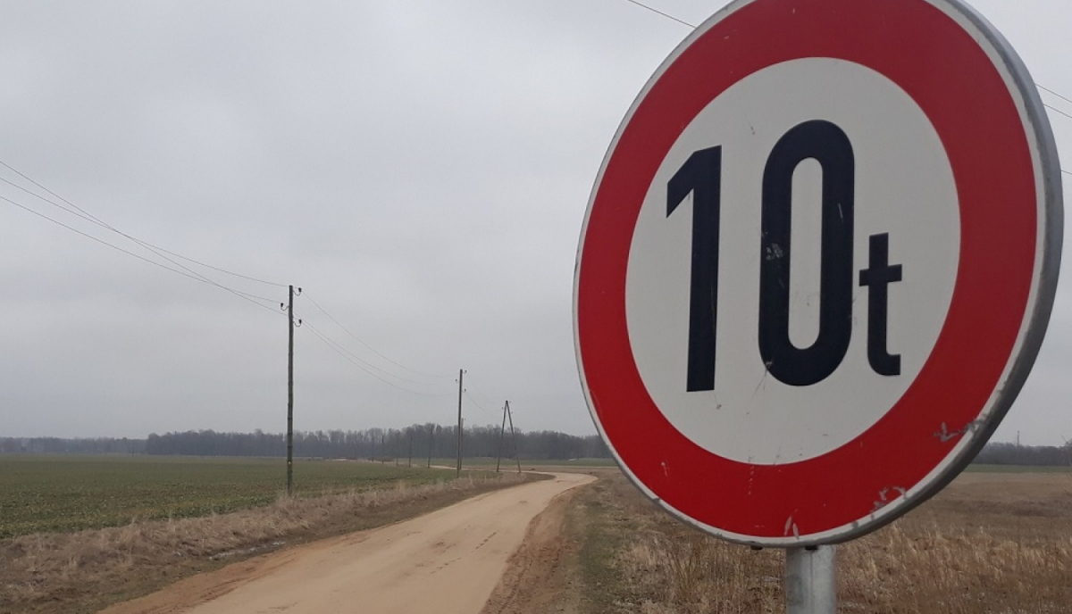 Uz Jēkabpils novada autoceļiem noteikti transporta masas ierobežojumi (AUTOCEĻU SARAKSTS)