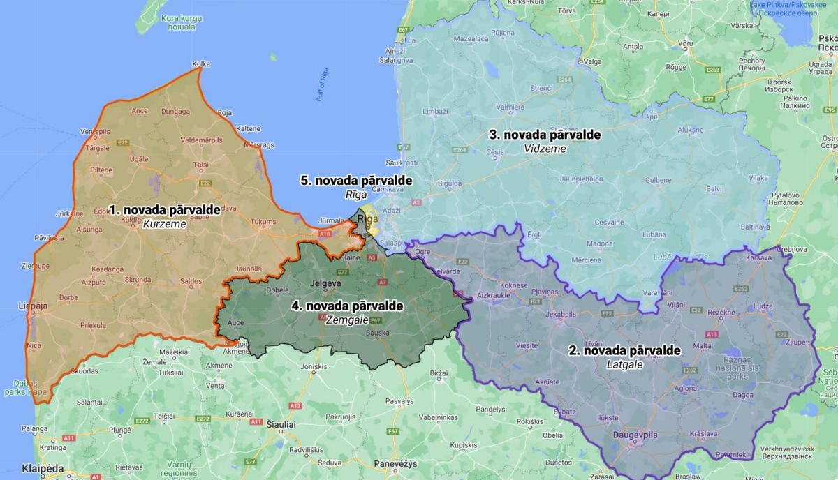 Stājušās spēkā Jaunsardzes centra novadu pārvalžu teritoriālās izmaiņas