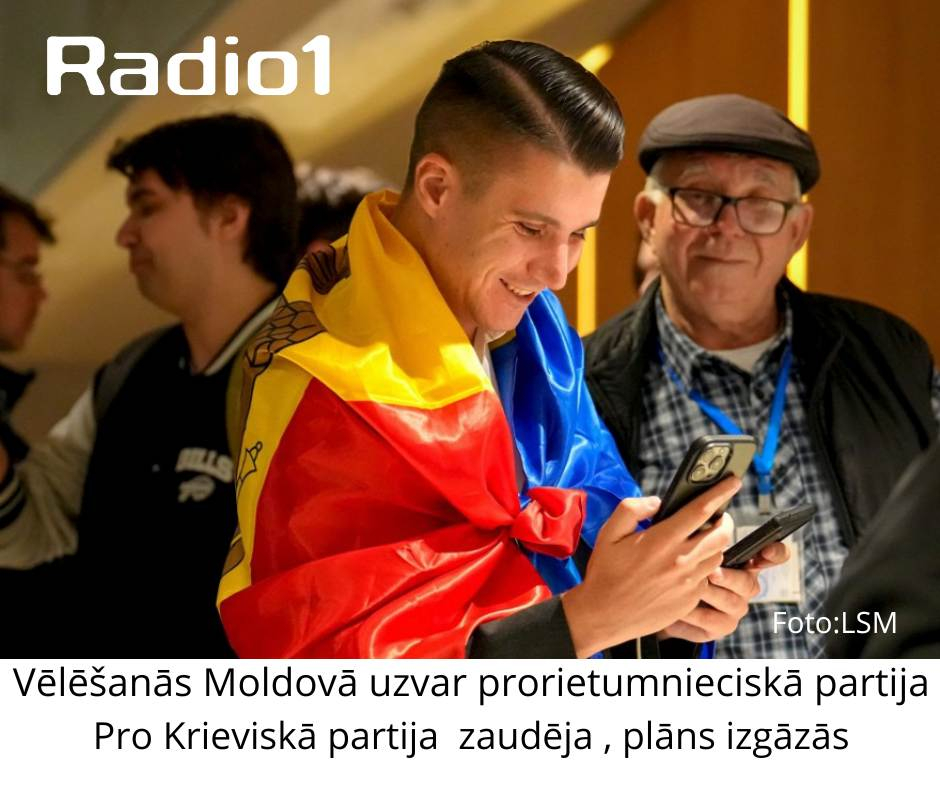 Vēlēšanās Moldovā uzvar prorietumnieciskā partija