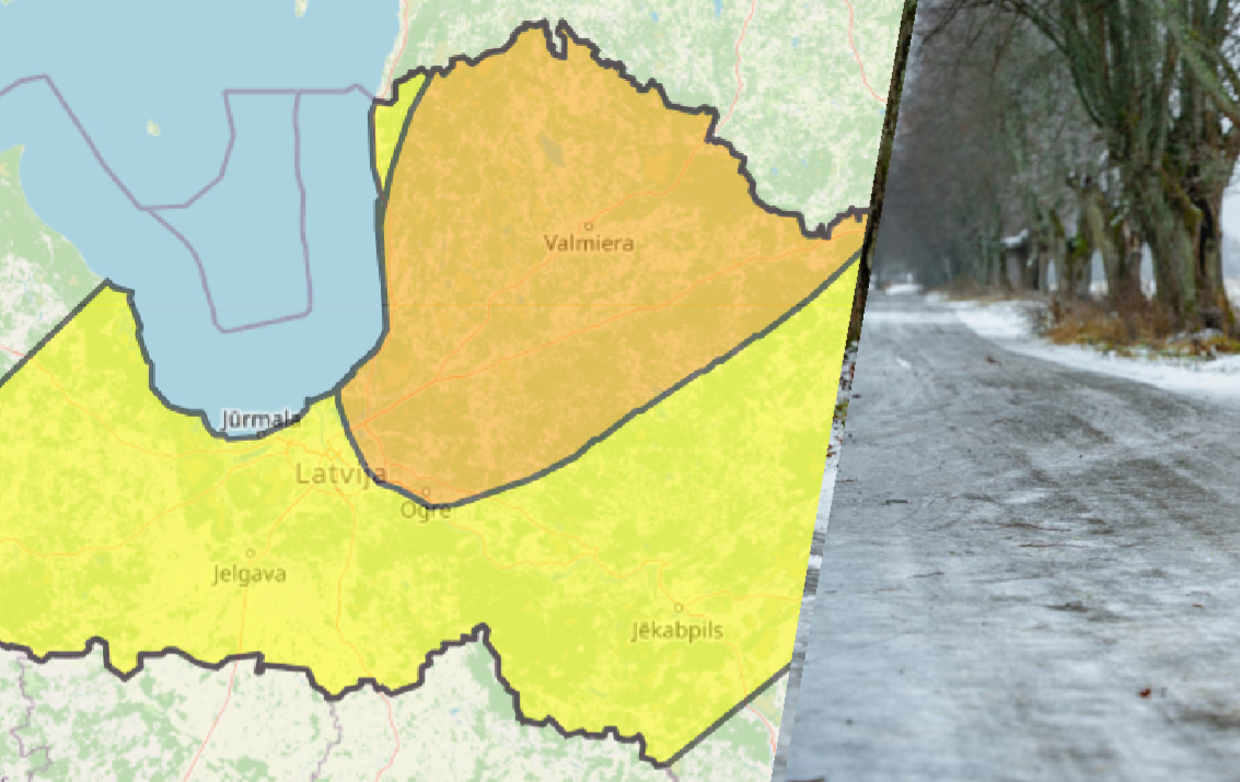 Jēkabpils apkārtnē atkalas dēļ izsludināts dzeltenais brīdinājums