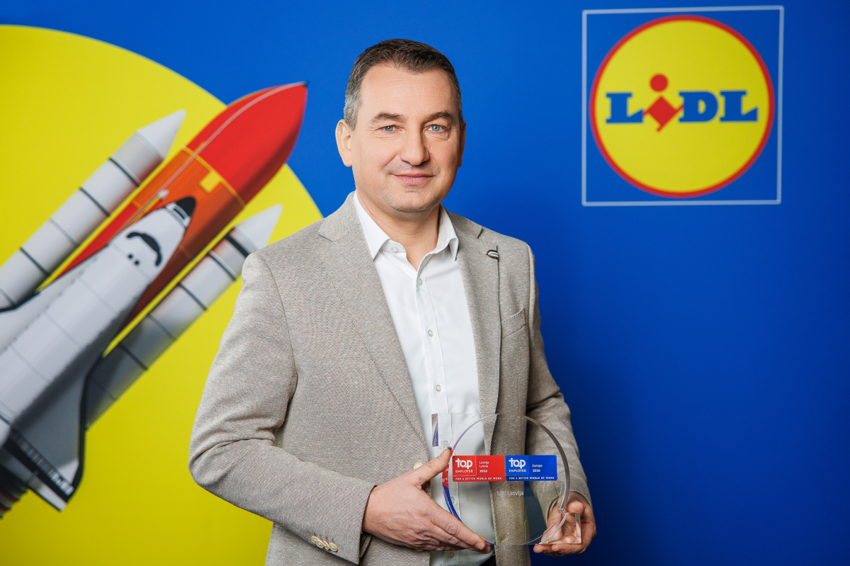 Darba devējs, kuru ir vērts izvēlēties: “Lidl Latvija” ceturto reizi iegūst “Top Employer 2026” apbalvojumu