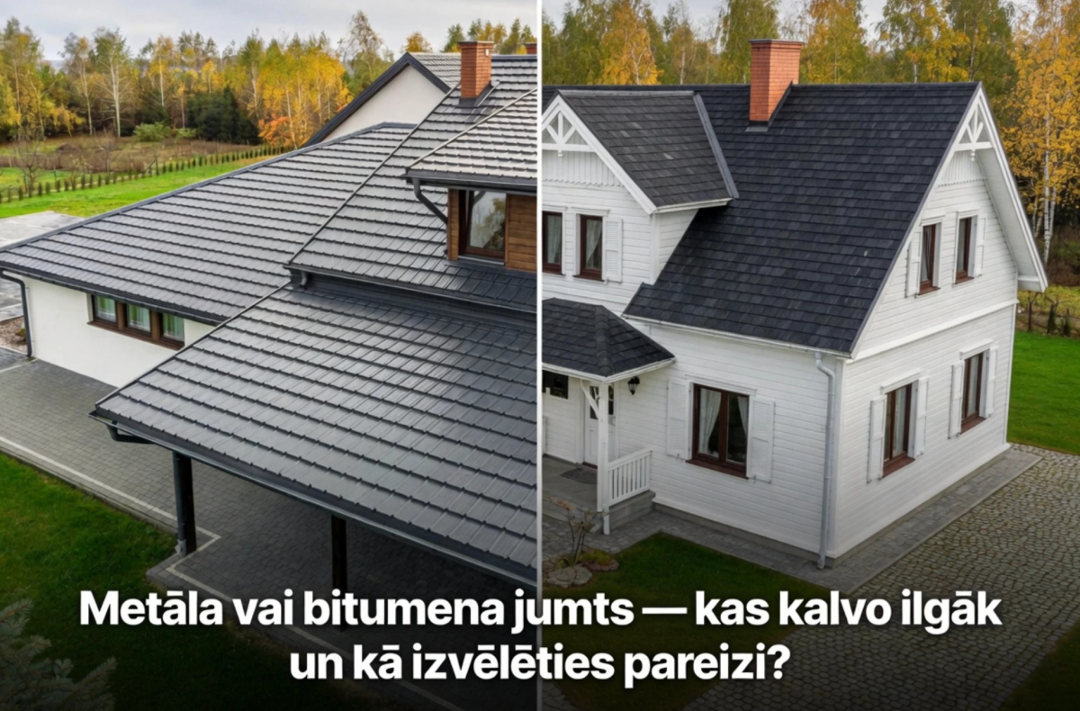 Metāla jumts vai bitumena segums — kas kalpos ilgāk?
