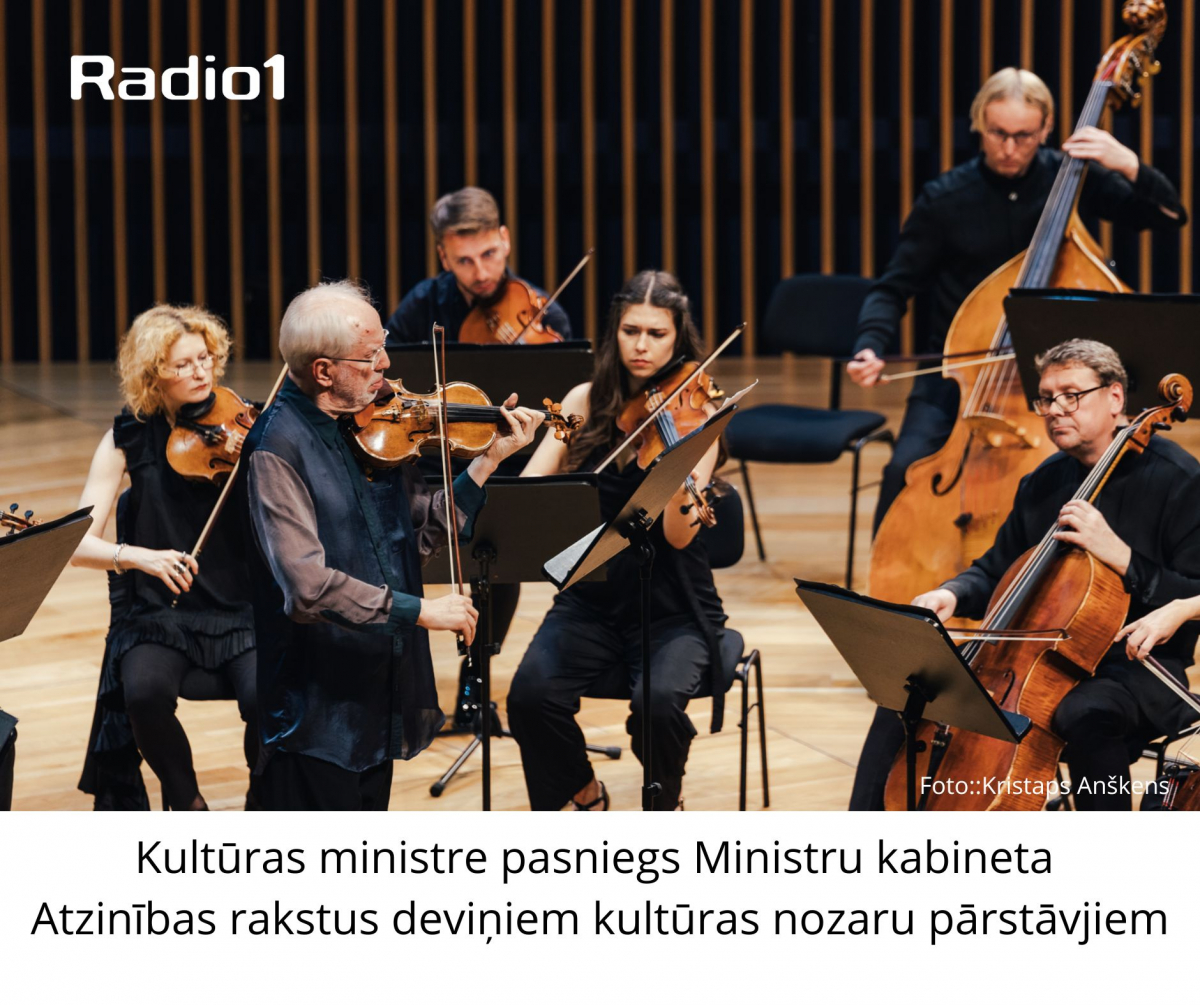Kultūras ministre pasniegs Ministru kabineta Atzinības rakstus deviņiem kultūras nozaru pārstāvjiem