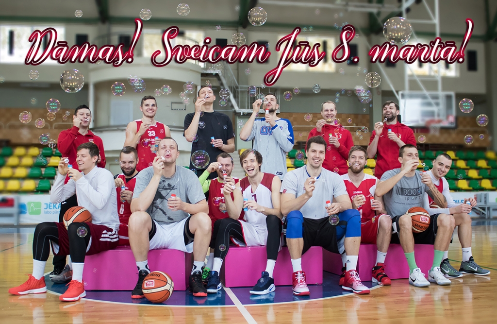 BK "Jēkabpils" basketbolistu sveiciens dāmām!