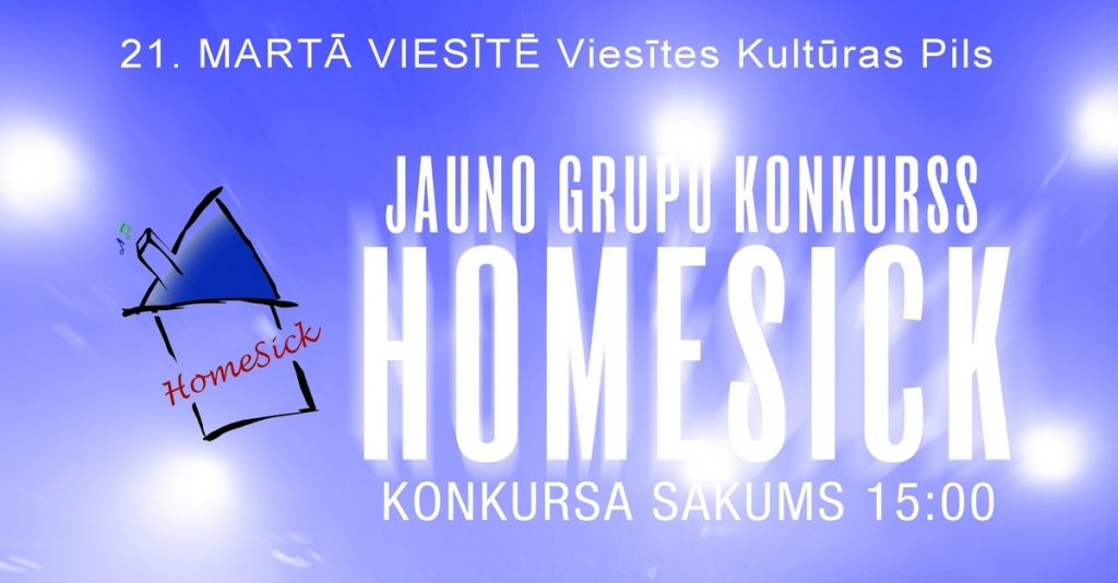 Viesītē notiks jau otrais jauno grupu konkurss HOMESICK