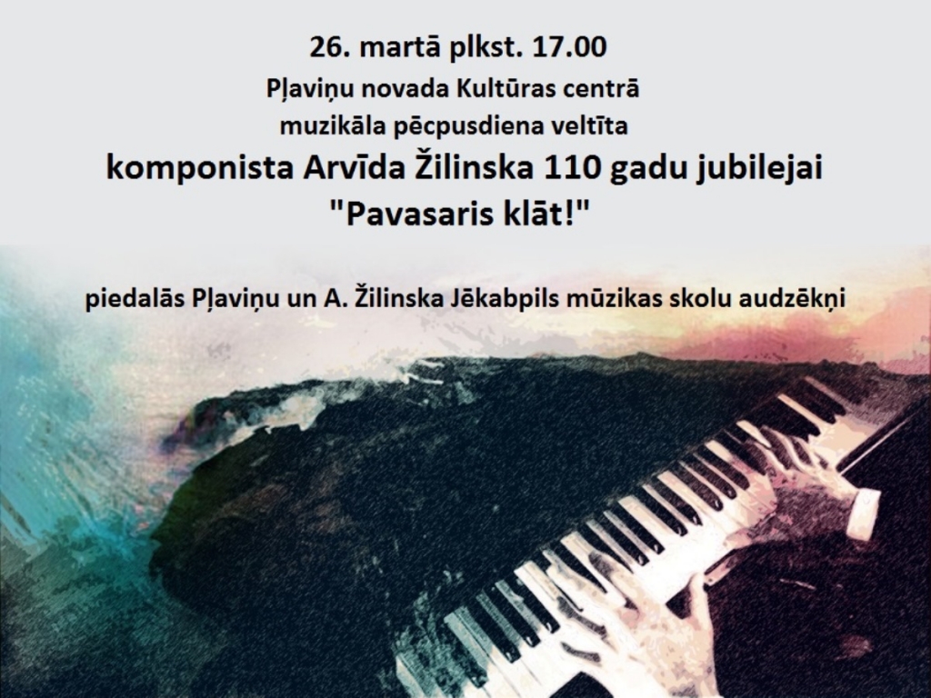 Aicinām uz muzikālu pēcpusdienu “Pavasaris klāt!”