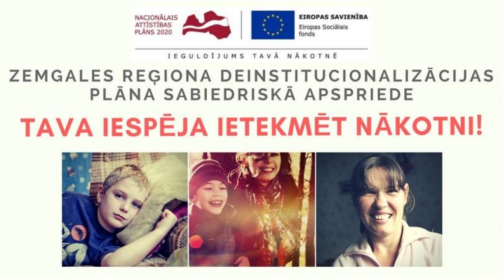 Paziņojums par sabiedriskās apspriedes sanāksmi: Zemgales plānošanas reģiona deinstitucionalizācijas plāns 2017.-2020. gadam