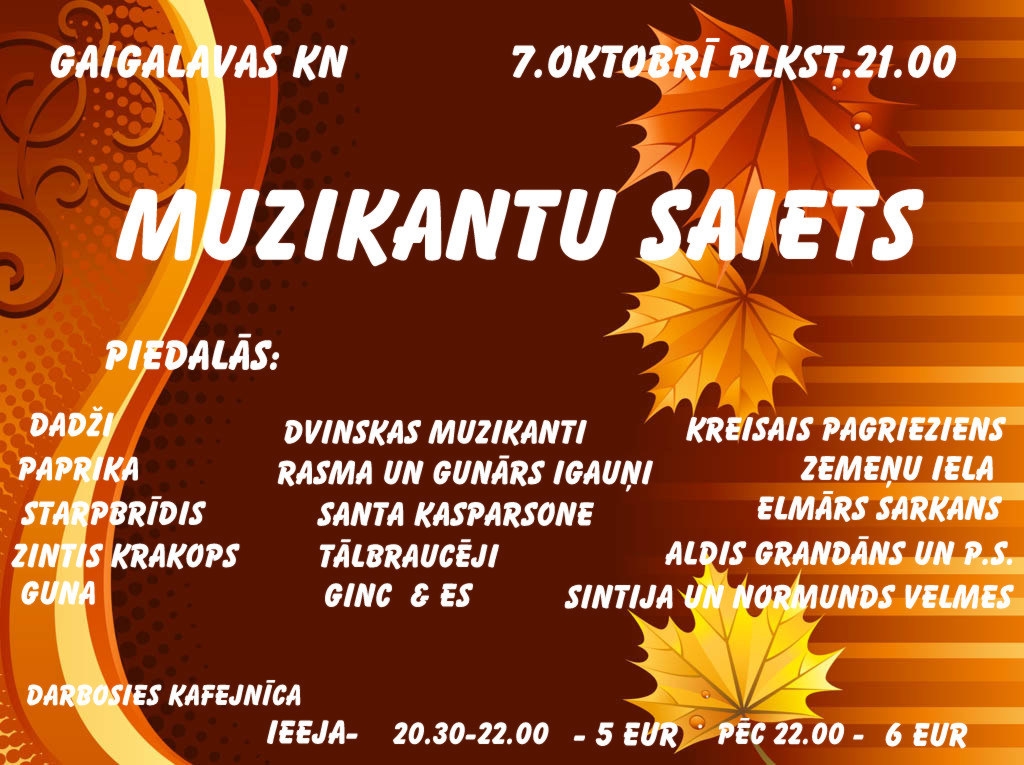 Piektdien Gaigalavā notiks festivāls "Muzikantu saiets"