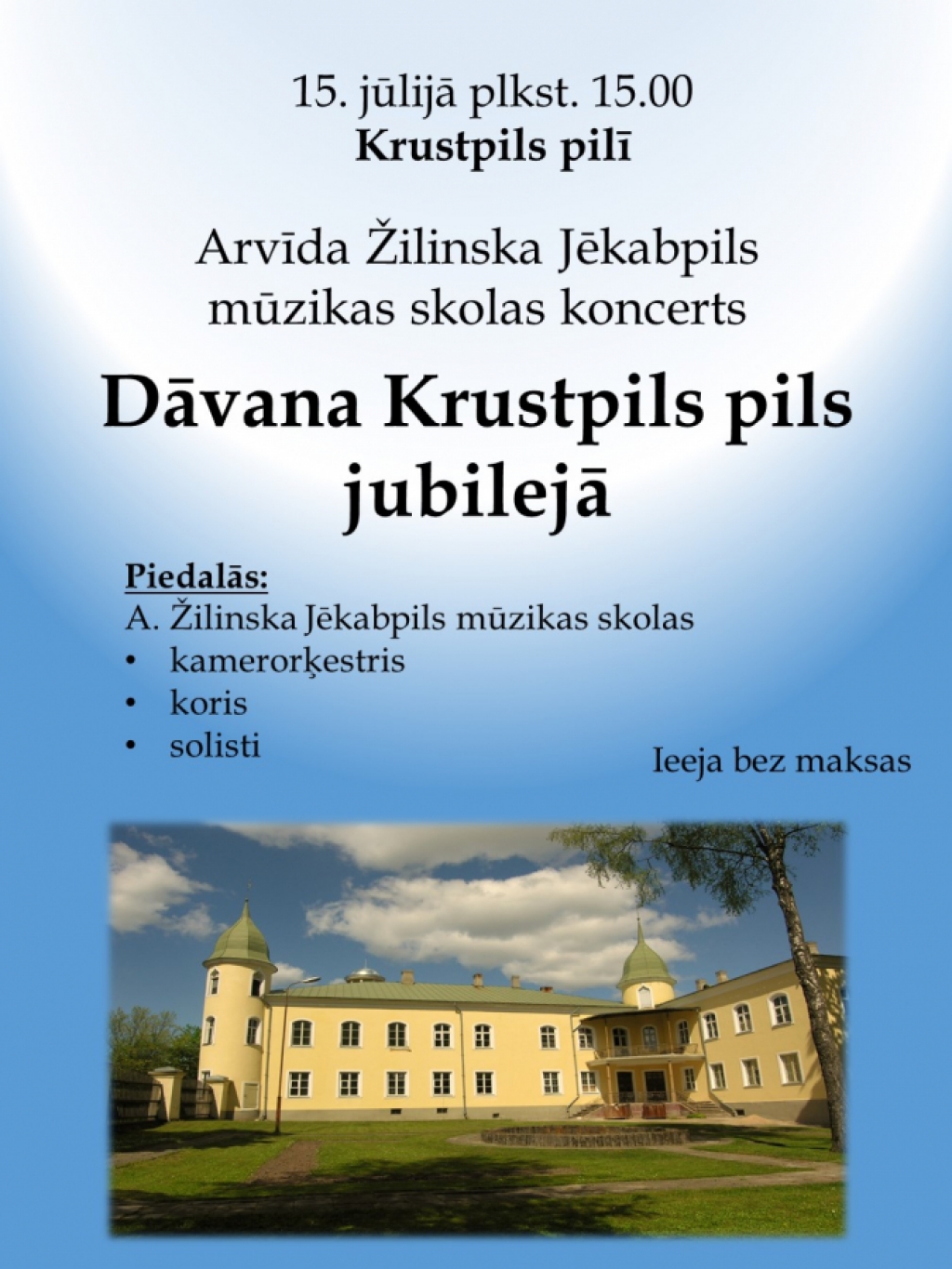 Mūzikas skolas koncerts “Dāvana Krustpils pils jubilejā”