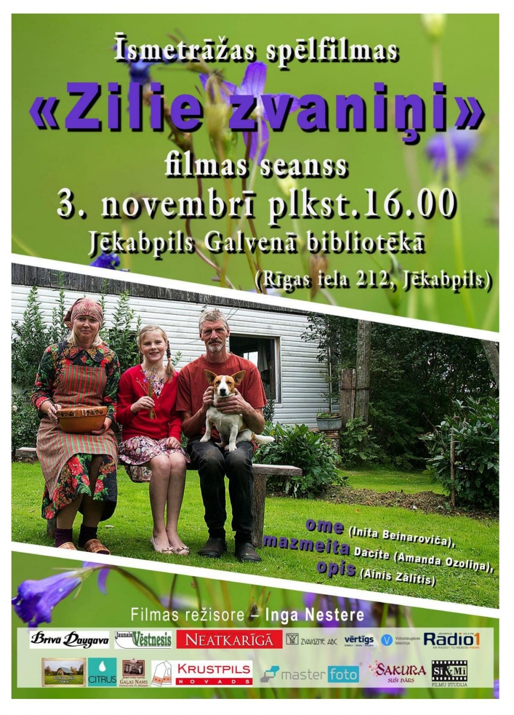 Spēlfilma „Zilie zvaniņi” Jēkabpils Galvenajā bibliotēkā