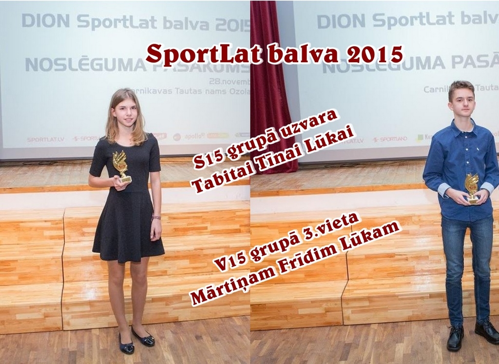 Tabita un Mārtiņš saņem ,,SportLat 2015’’ gada balvu