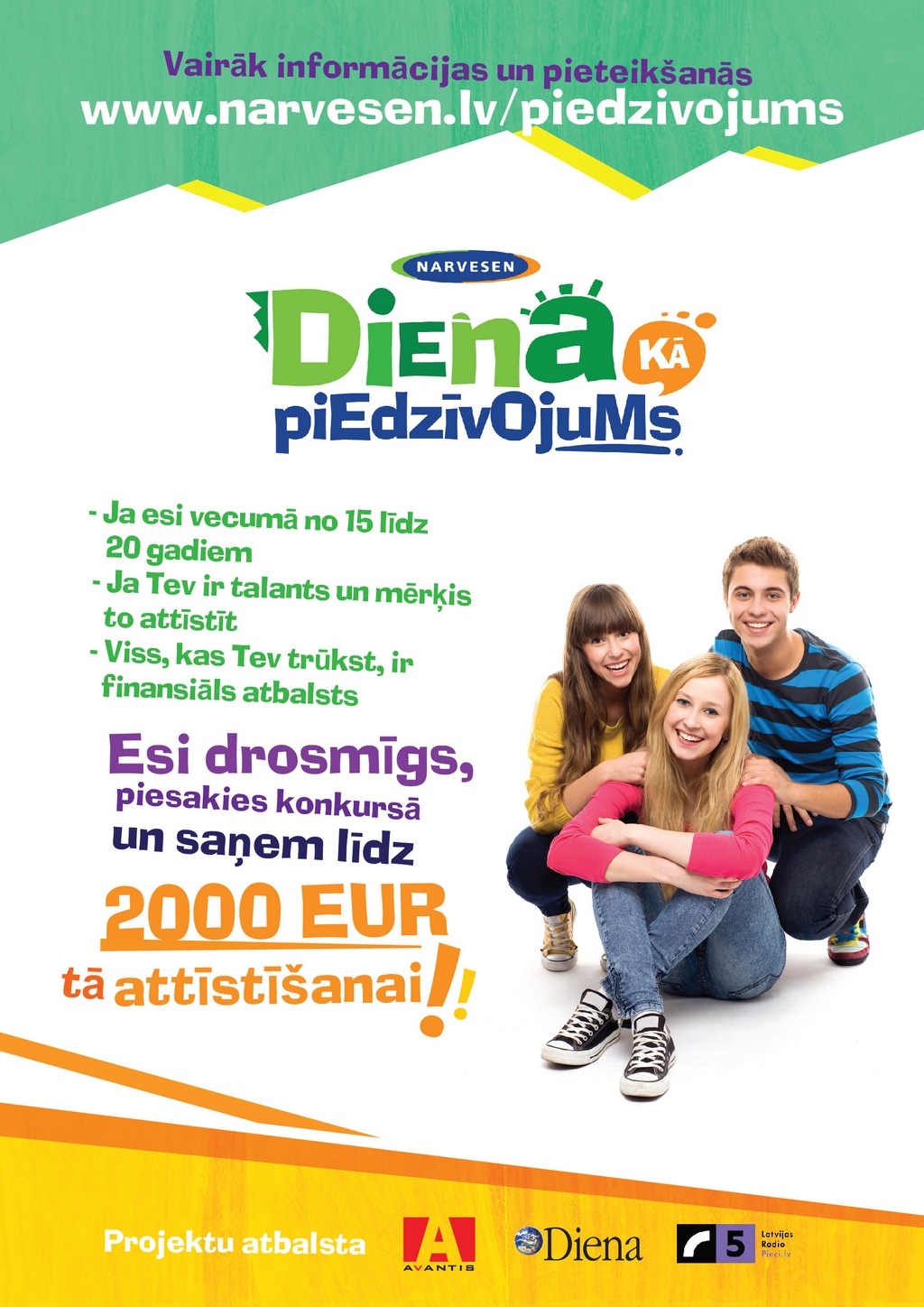 Esi drosmīgs: piesaki savu ieceri un saņem līdz 2000 EUR tās īstenošanai