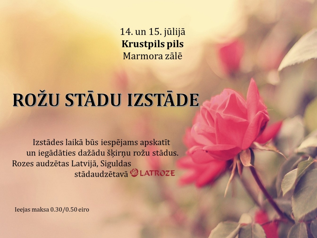 Rožu stādu izstāde Krustpils pilī