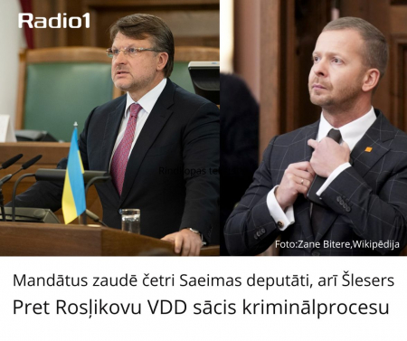 Mandātus zaudē četri Saeimas deputāti, arī Šlesers un Rosļikovs