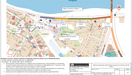 Noteikta satiksmes organizācijas shēma Jēkabpilī, Pļaviņu ielas posmā no Viestura ielas līdz tiltam