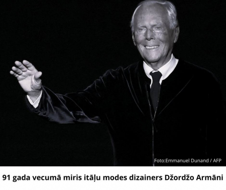 91 gada vecumā miris itāļu modes dizainers Džordžo Armāni