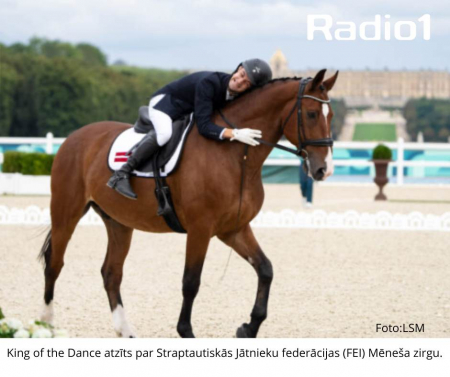 King of Dance atzīts par Starptautiskās Jātnieku federācijas (FEI) Mēneša zirgu