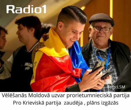 Vēlēšanās Moldovā uzvar prorietumnieciskā partija