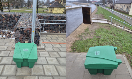 Jēkabpilī uz Daugavas aizsargdambja izvieto jaunus konteinerus