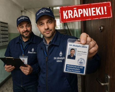 SIA “Jēkabpils ūdens” brīdina par krāpniekiem!