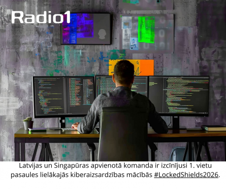 Latvijas un Singapūras apvienotā komanda ir izcīnījusi 1. vietu pasaules lielākajās kiberaizsardzības mācībās #LockedShields2026.