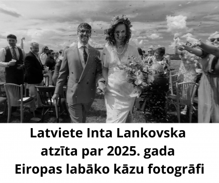 Latvijas kāzu fotogrāfe Inta Lankovska ieguvusi 2025. gada labākā kāzu fotogrāfa titulu konkursā “Way Up North”
