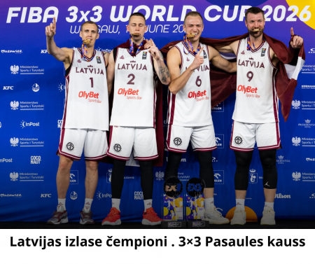 Latvijas 3x3 basketbolisti pirmo reizi kļūst par pasaules čempioniem