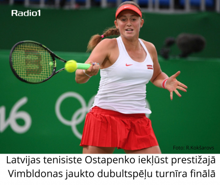 Ostapenko iekļūst Vimbldonas tenisa čempionāta jaukto dubultspēļu turnīra finālā