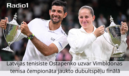 Ostapenko uzvara Vimbldonas tenisa čempionāta jaukto dubultspēļu finālā