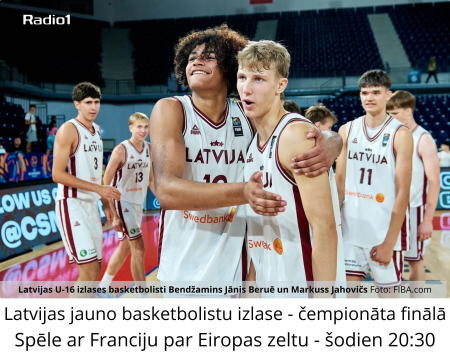 Latvijas U16 izlase Eiropas čempionāta pusfinālā sīvā cīņā ar rezultātu 92:87 pārspēja Spānijas izlasi