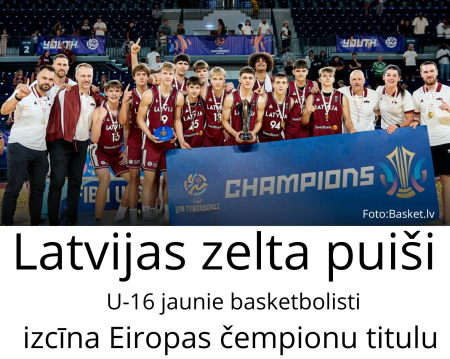 Latvijas basketbolisti pirmo reizi kļūst par Eiropas U-16 čempioniem