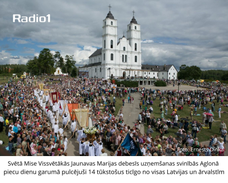 Aglonas svētkus piecu dienu garumā apmeklējuši 14 000 ticīgo