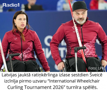 Latvijas ratiņkērlinga izlase turnīrā Šveicē izcīna pirmo uzvaru
